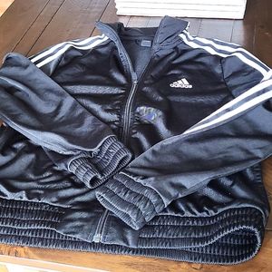 Adidas blk full zip athletic crop jacket